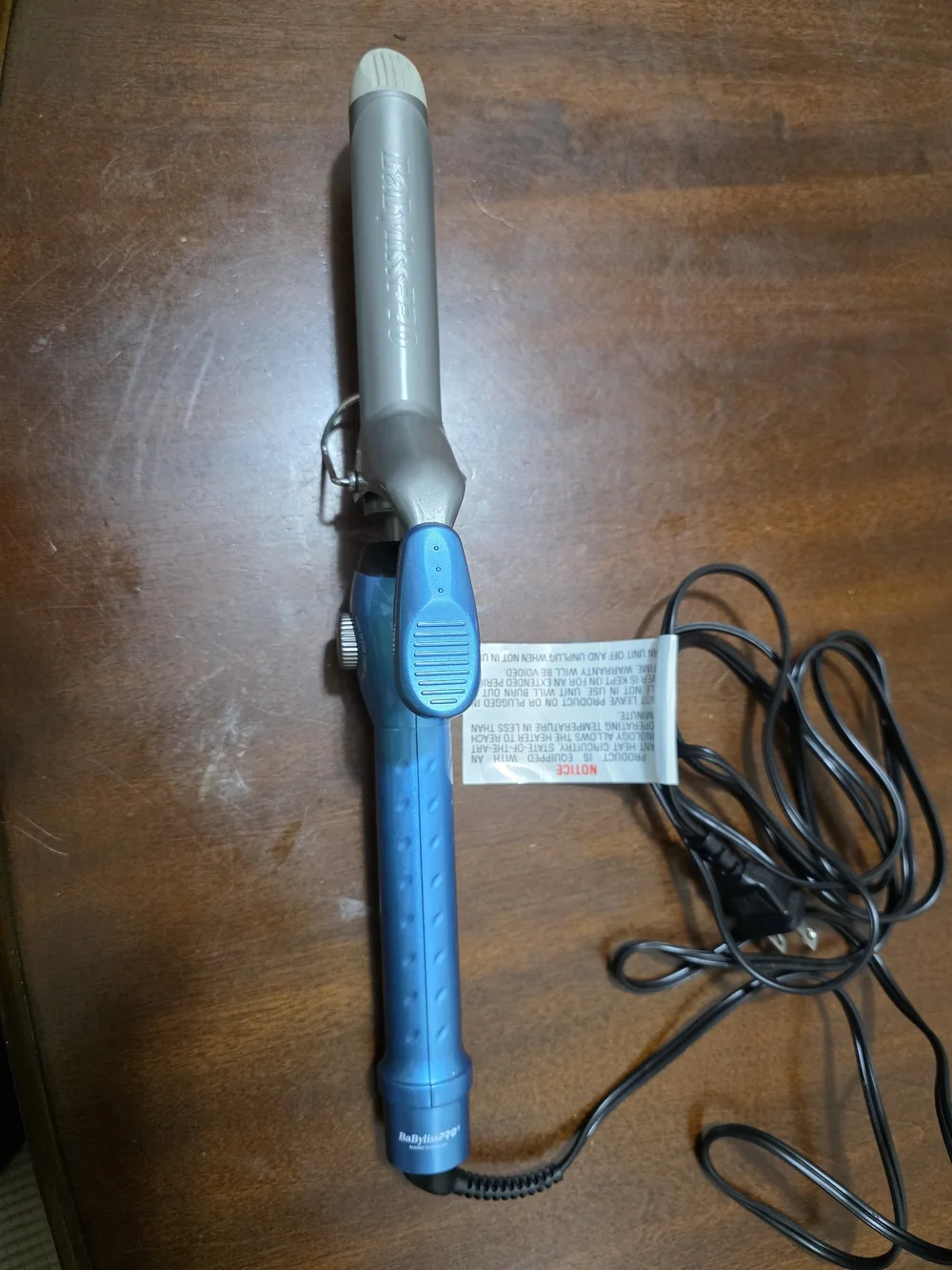 BaBylissPRO Blue Nano Titanium Spring Curling Iron